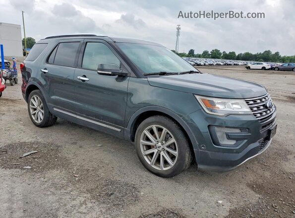 1FM5K7FH3GGC55129 2016 FORD EXPLORER Green Передня права чверть