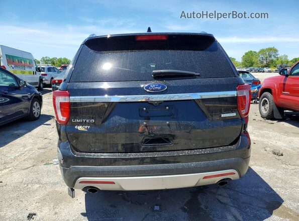 1FM5K7FH5HGC36566 2017 FORD EXPLORER Black Rear view