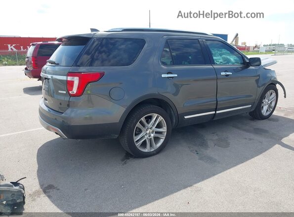 1FM5K7FH6GGD26159 2016 FORD EXPLORER Gray Задня права чверть