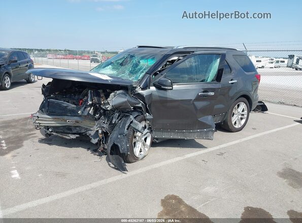 1FM5K7FH6GGD26159 2016 FORD EXPLORER Gray Передня ліва чверть