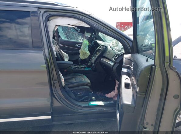 1FM5K7FH6GGD26159 2016 FORD EXPLORER Gray Вид салону спереду