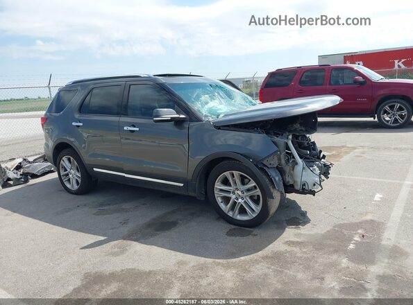 1FM5K7FH6GGD26159 2016 FORD EXPLORER Gray Вид задньої частини салону