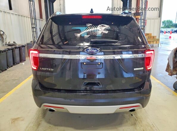 1FM5K7FH6HGC82925 2017 FORD EXPLORER Черный Вид сзади