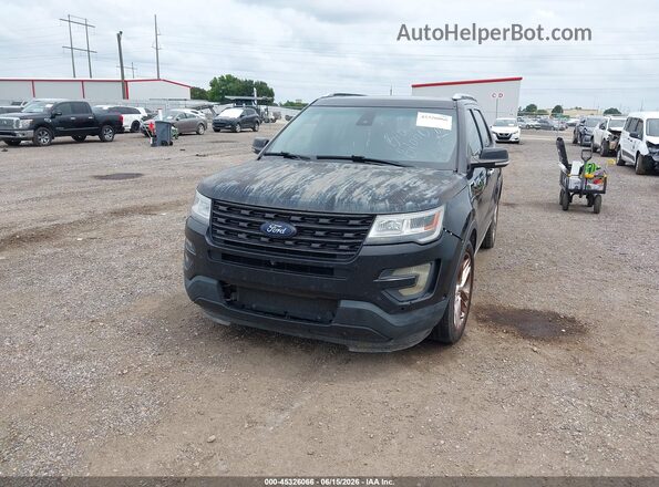 1FM5K7FH6HGD78375 2017 FORD EXPLORER Black Вид спереду