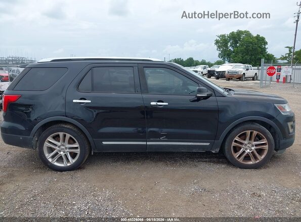 1FM5K7FH6HGD78375 2017 FORD EXPLORER Black Вид щитка приладів