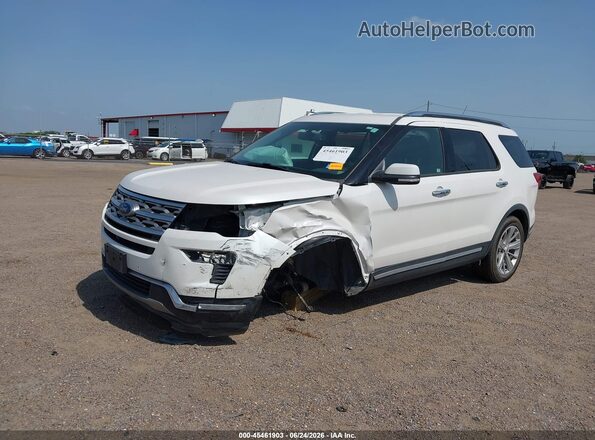 1FM5K7FH6JGC93011 2018 FORD EXPLORER Белый Передняя левая четверть
