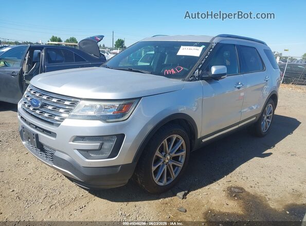 1FM5K7FH7HGC07134 2017 FORD EXPLORER Silver წინა მარცხენა ხედი სამი მეოთხედიდან