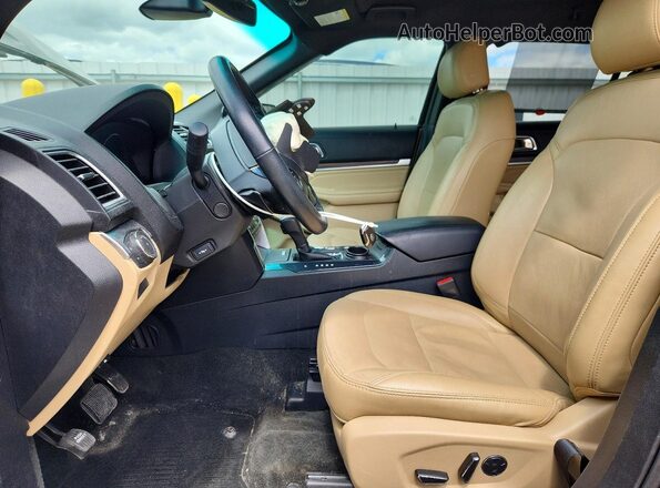 1FM5K7FH9GGC56981 2016 FORD EXPLORER Black Widok wnętrza z przodu