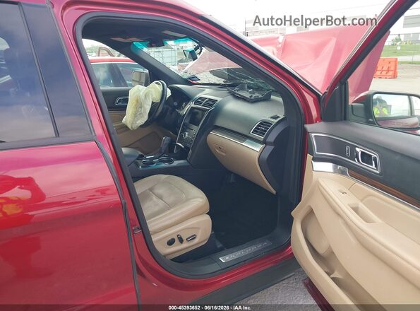 1FM5K7FH9HGA21904 2017 FORD EXPLORER Red Vista interior delantera