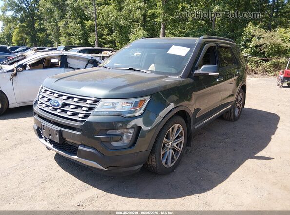 1FM5K7FHXGGC99466 2016 FORD EXPLORER Green წინა მარცხენა ხედი სამი მეოთხედიდან