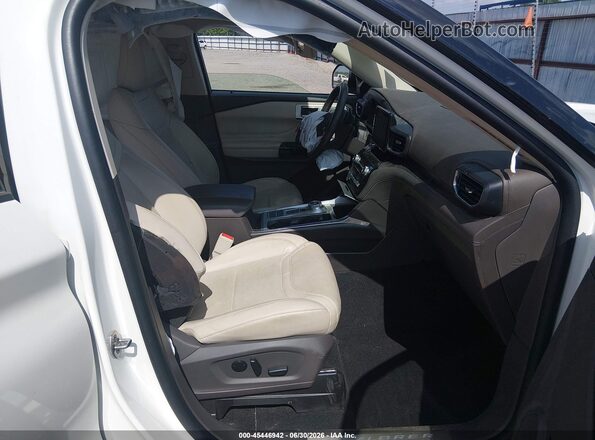 1FM5K7HC1MGC36415 2021 FORD EXPLORER Белый Вид салона спереди