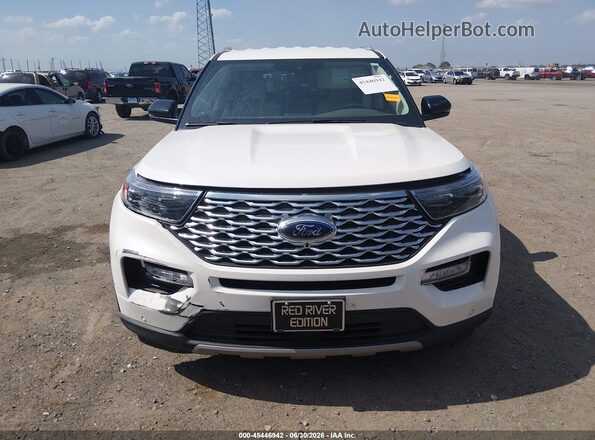 1FM5K7HC1MGC36415 2021 FORD EXPLORER Белый Вид щитка приборов