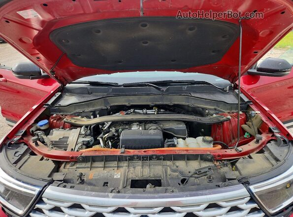 1FM5K7HW8PNA02234 2023 FORD EXPLORER Red Widok komory silnika