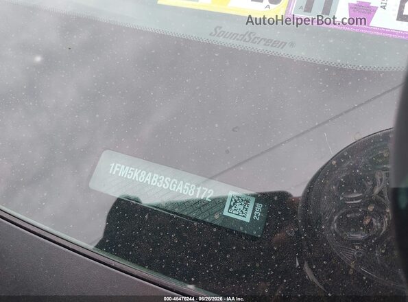 1FM5K8AB3SGA58172 2025 FORD POLICE INTERCEPTOR Black Вид підкапотного простору