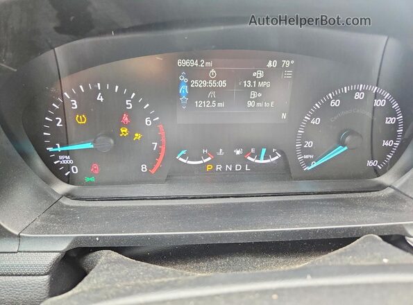 1FM5K8AB9LGA84809 2020 FORD EXPLORER Black Вид щитка приладів
