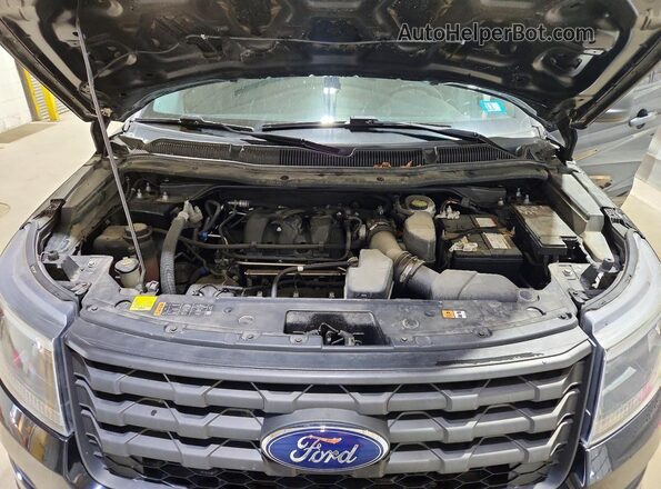 1FM5K8AR2JGC17758 2018 FORD EXPLORER Black Engine compartment view