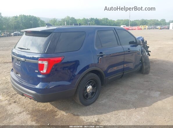 1FM5K8AR3HGD67078 2017 FORD UTILITY POLICE INTERCEPTOR Dark Blue Задня права чверть