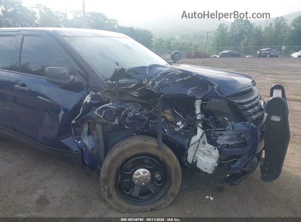 1FM5K8AR3HGD67078 2017 FORD UTILITY POLICE INTERCEPTOR Dark Blue Вид спереду