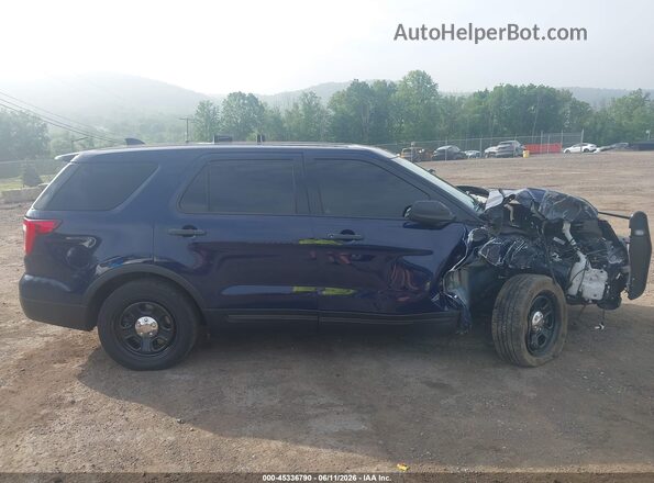 1FM5K8AR3HGD67078 2017 FORD UTILITY POLICE INTERCEPTOR Dark Blue Вид задньої частини салону