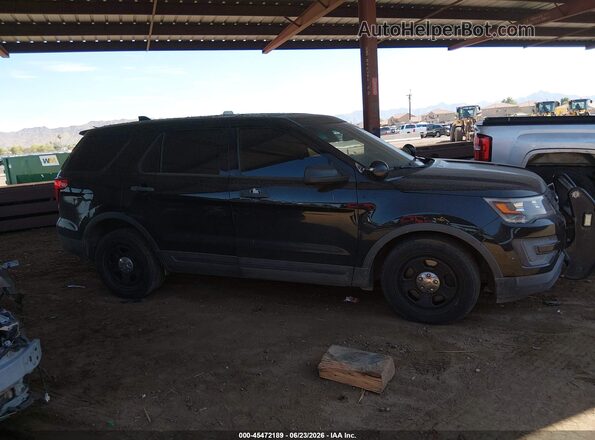 1FM5K8AR6GGC08070 2016 FORD UTILITY POLICE INTERCEPTOR Black უკანა სალონის ხედი
