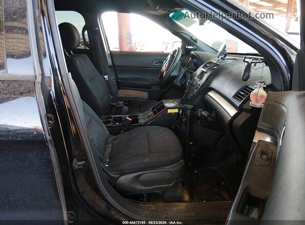 1FM5K8AR6GGC08070 2016 FORD UTILITY POLICE INTERCEPTOR Black წინა სალონის ხედი