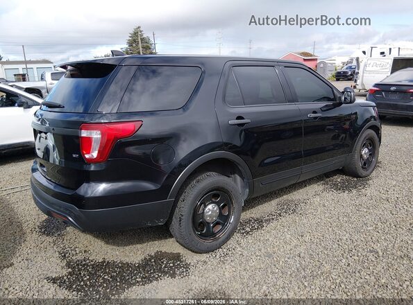 1FM5K8AR6HGD07358 2017 FORD UTILITY POLICE INTERCEPTOR Black Задня права чверть