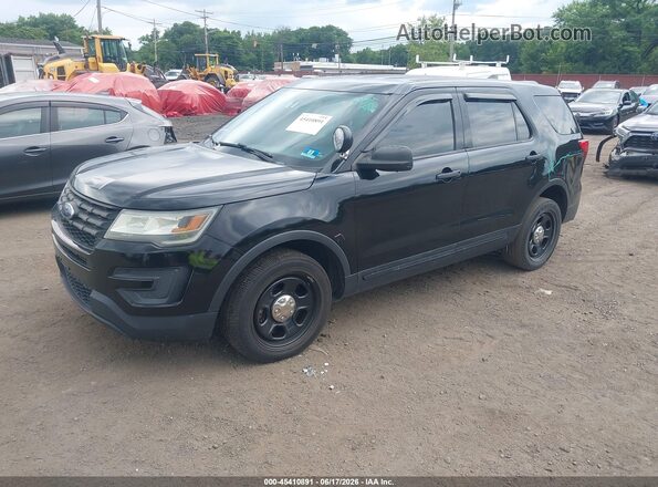 1FM5K8AR6HGD92167 2017 FORD POLICE INTERCEPTOR Black Vista tres cuartos delantera izquierda