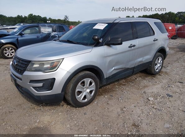 1FM5K8AR9GGA72405 2016 FORD UTILITY POLICE INTERCEPTOR Silver Передня ліва чверть
