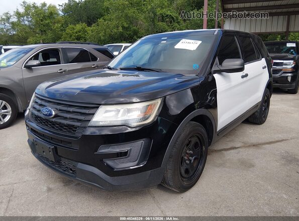 1FM5K8ARXGGD16448 2016 FORD UTILITY POLICE INTERCEPTOR Black წინა მარცხენა ხედი სამი მეოთხედიდან