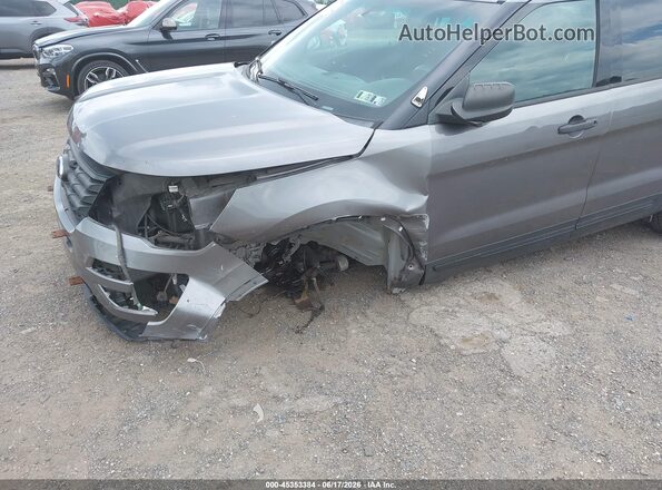 1FM5K8ARXHGC41333 2017 FORD UTILITY POLICE INTERCEPTOR Gray Front view