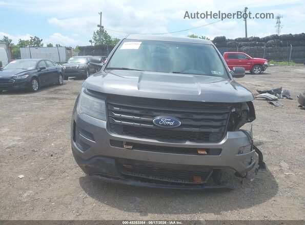 1FM5K8ARXHGC41333 2017 FORD UTILITY POLICE INTERCEPTOR Gray Instrument cluster view