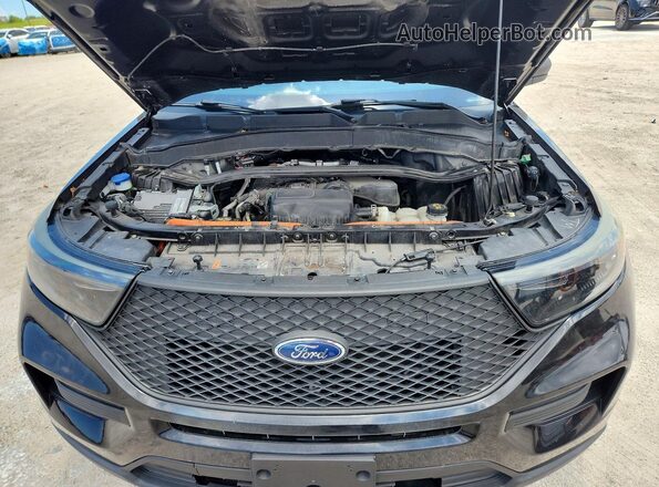 1FM5K8AW4LGC13610 2020 FORD EXPLORER Black ძრავის განყოფილების ხედი
