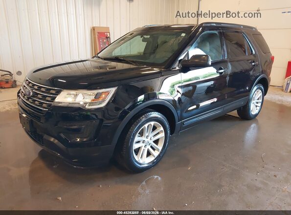 1FM5K8B81HGC91883 2017 FORD EXPLORER Black წინა მარცხენა ხედი სამი მეოთხედიდან