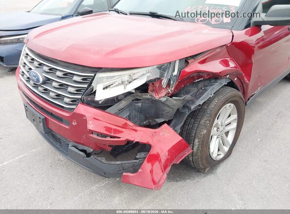 1FM5K8B82HGE29074 2017 FORD EXPLORER Red Вид спереду