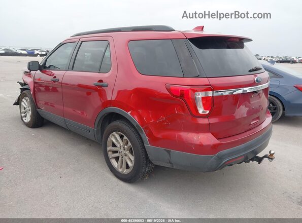 1FM5K8B82HGE29074 2017 FORD EXPLORER Red Задня ліва чверть