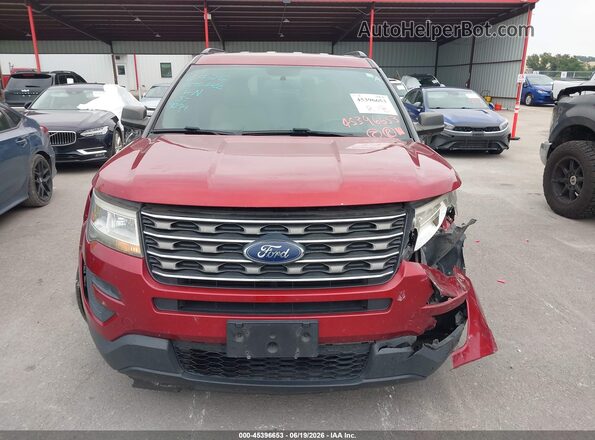 1FM5K8B82HGE29074 2017 FORD EXPLORER Red Вид щитка приладів