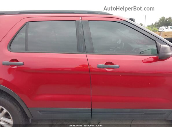 1FM5K8B82HGE29074 2017 FORD EXPLORER Red Вид задньої частини салону