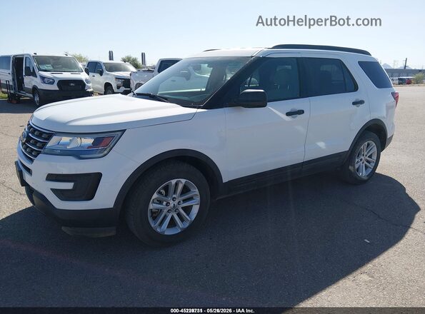1FM5K8B83GGC63016 2016 FORD EXPLORER Белый Передняя левая четверть