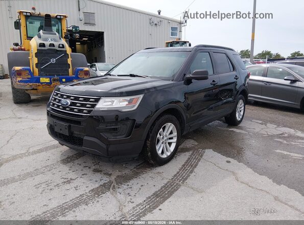 1FM5K8B83HGC58481 2017 FORD EXPLORER Black Vista tres cuartos delantera izquierda