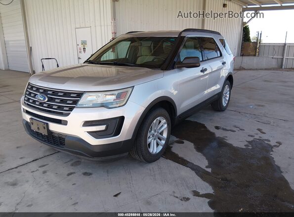 1FM5K8B83HGC91870 2017 FORD EXPLORER Gray Vista tres cuartos delantera izquierda