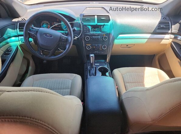 1FM5K8B87HGB41423 2017 FORD EXPLORER Black წინა პანელის ხედი