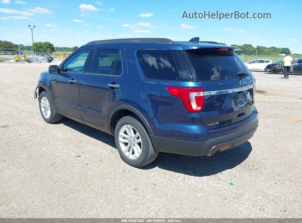 1FM5K8B89HGD41364 2017 FORD EXPLORER Blue Trasero izquierdo