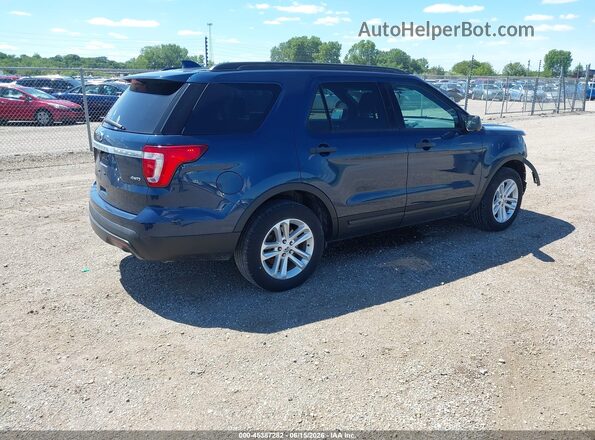1FM5K8B89HGD41364 2017 FORD EXPLORER Blue Trasero derecho