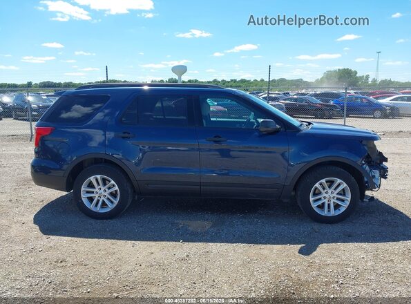 1FM5K8B89HGD41364 2017 FORD EXPLORER Blue Vista interior de 360 grados