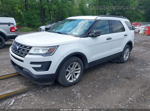 1FM5K8BH2GGC00375 2016 FORD EXPLORER White Առջևի ձախ երեք քառորդ տեսարան