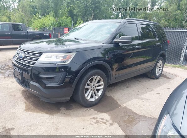 1FM5K8BH2HGD12174 2017 FORD EXPLORER Black Առջևի ձախ երեք քառորդ տեսարան
