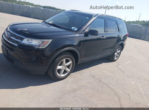1FM5K8BH8KGA93518 2019 FORD EXPLORER Black წინა მარცხენა ხედი სამი მეოთხედიდან