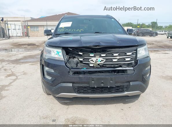 1FM5K8D80HGA02098 2017 FORD EXPLORER Black Вид спереду