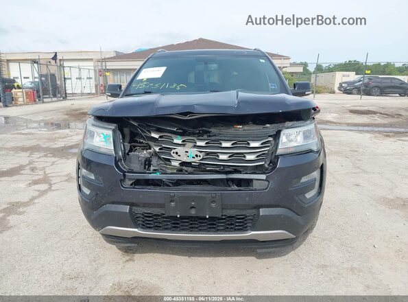1FM5K8D80HGA02098 2017 FORD EXPLORER Black Вид щитка приладів