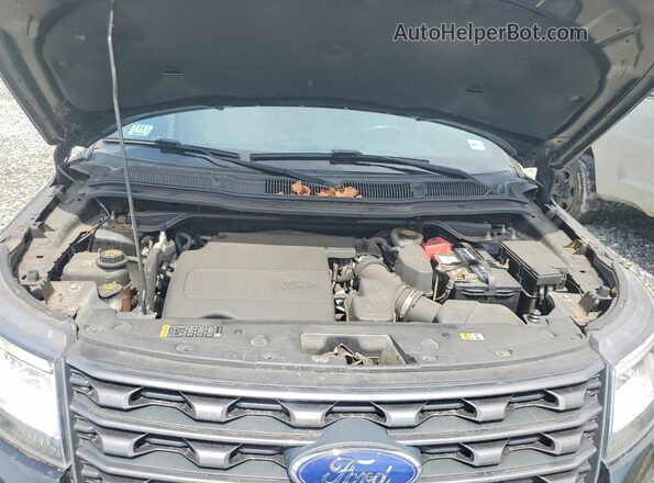 1FM5K8D80HGC87949 2017 FORD EXPLORER Black Widok komory silnika
